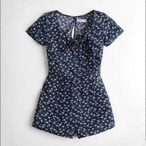 Navy Floral Romper
